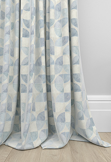 Mosaic Tile, Aquamarine - Made to Measure Curtains